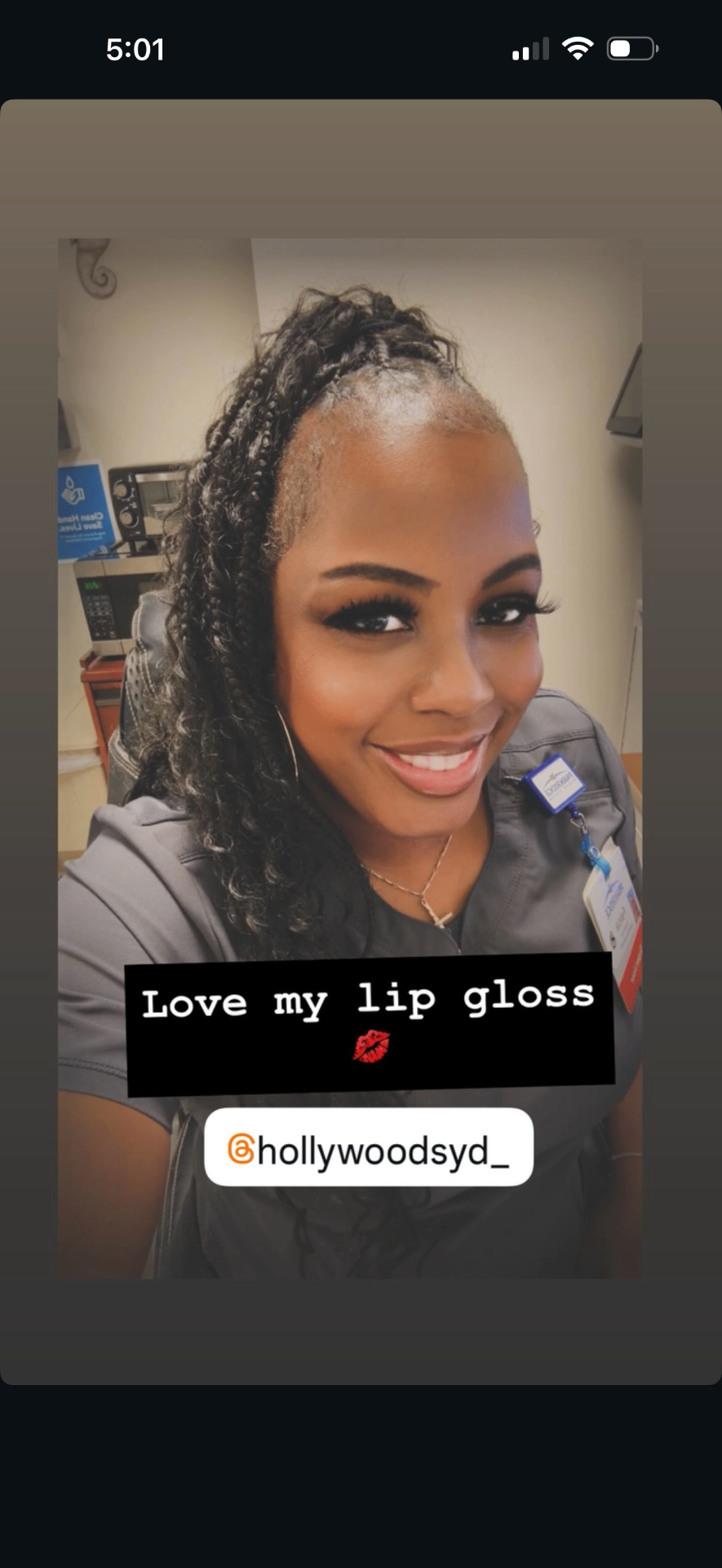 @hollywoodsyd_ wearing Glossed by Syd